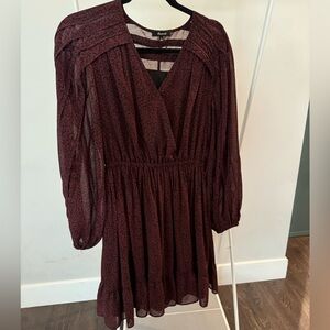 Madewell medium burgundy mini dress